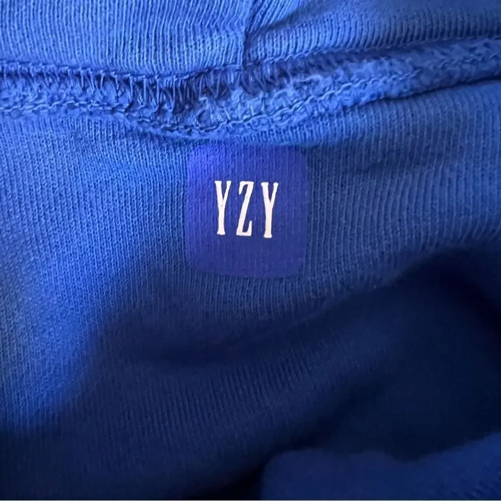 Yeezy Cotton Unisex Hooded Sweatshirt Blue Small 6-7 Years EUC